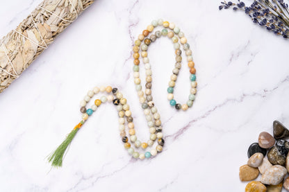 The Tranquil Creative Amazonite Mala - Eat.Read.Love.