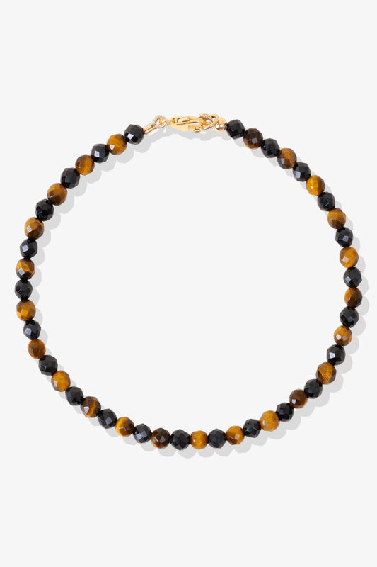 Tigers Eye and Black Spinel Bracelet - Power and Luck - Eat.Read.Love.