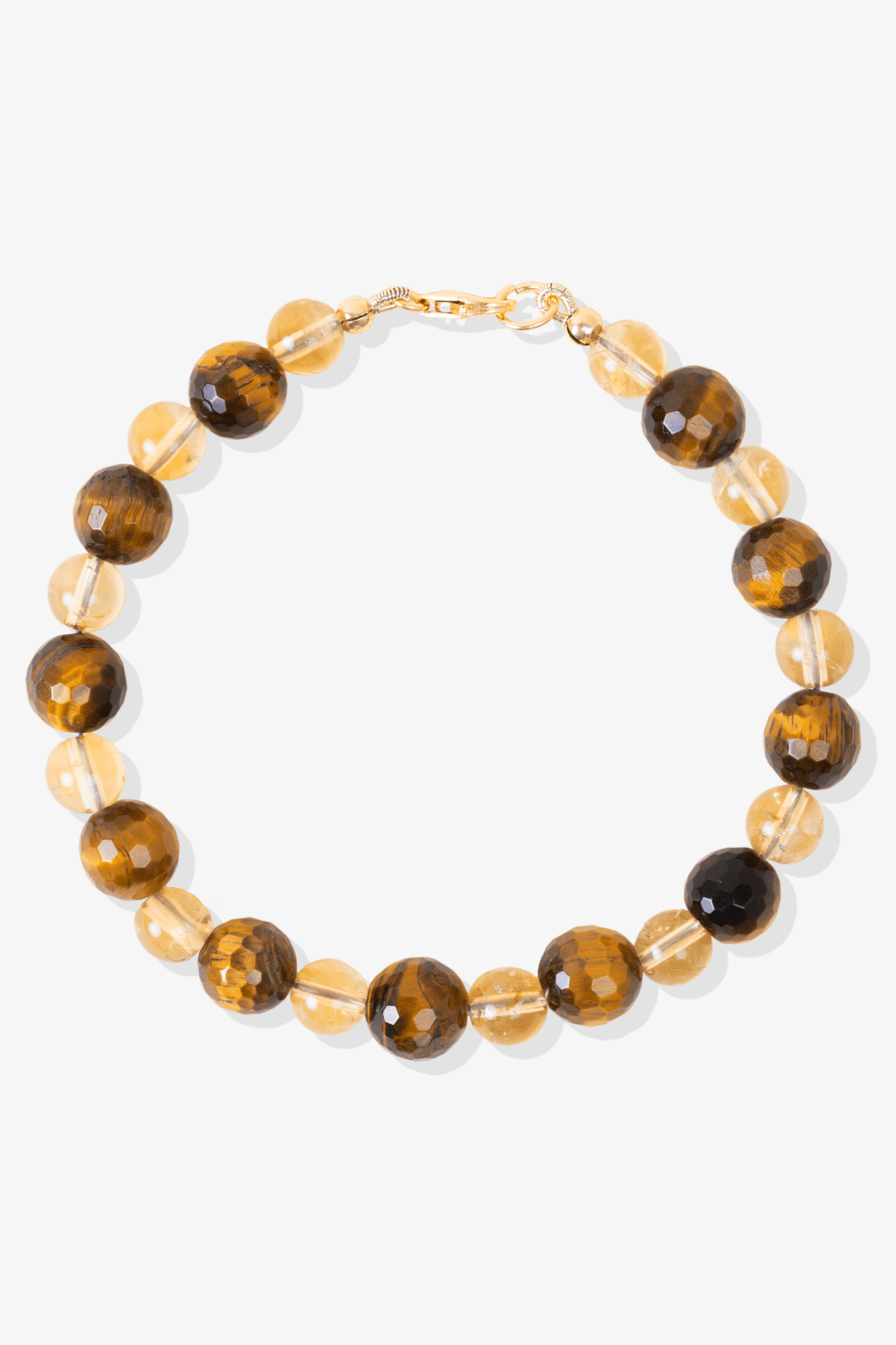 Tigers Eye and Citrine Gold Vermeil Bracelet - Amazing Luck - Eat.Read.Love.