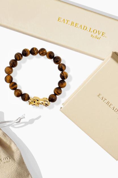 Tiger’s Eye Pixiu Feng Shui Bracelet - Eat.Read.Love.