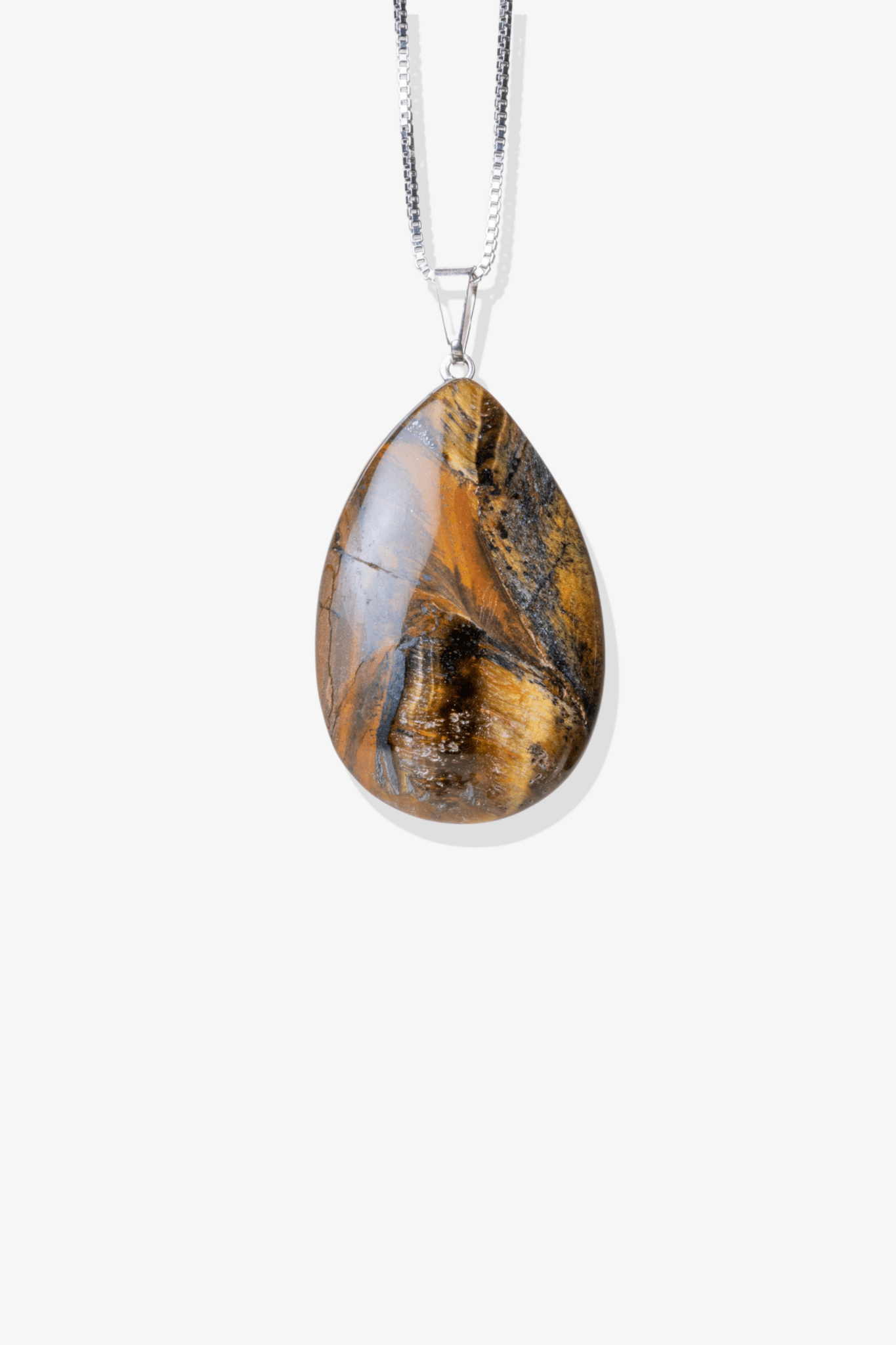 Tigers Eye Teardrop Pendant - Eat.Read.Love.