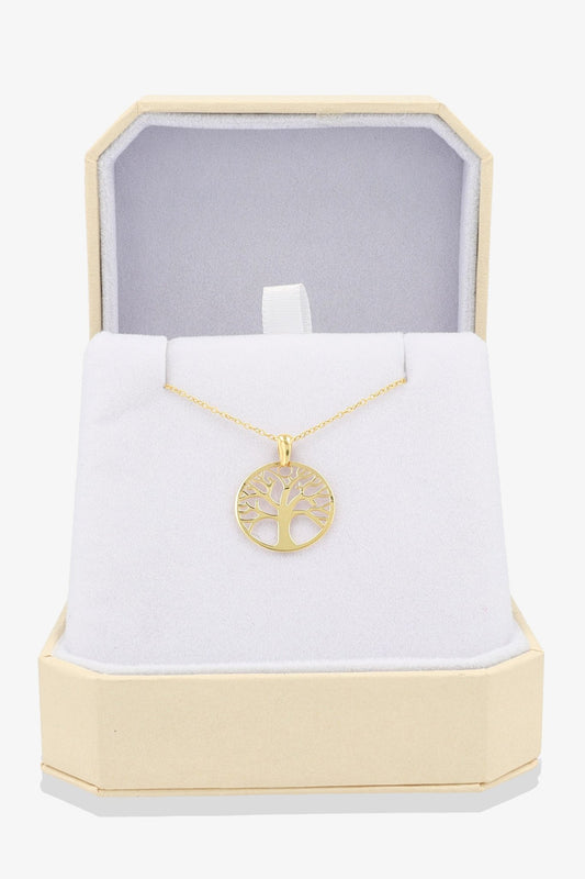 Tree Of Life Pendant Necklace 14k REAL Gold - Eat.Read.Love.