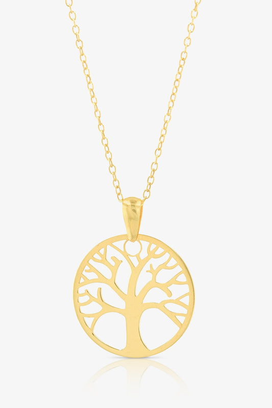 Tree Of Life Pendant Necklace 14k REAL Gold - Eat.Read.Love.