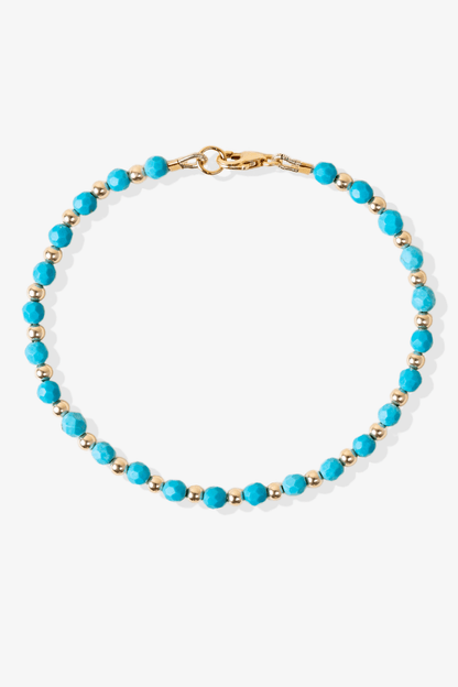 Truthfulness and Communication - Turquoise with Gold Vermeil Bracelet - Eat.Read.Love.