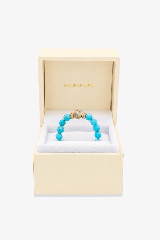 Turquoise Gold Vermeil Stretch Ring - Romance - Eat.Read.Love.