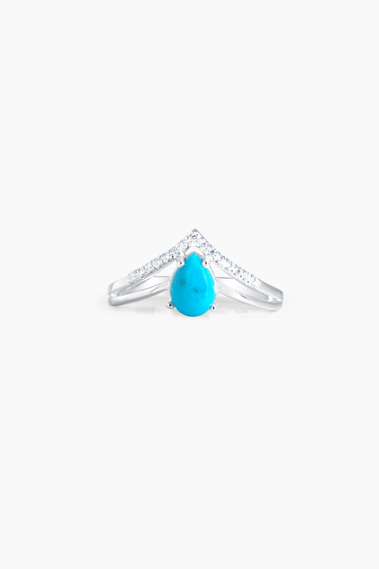 Turquoise Sterling Silver Ring - Eat.Read.Love.