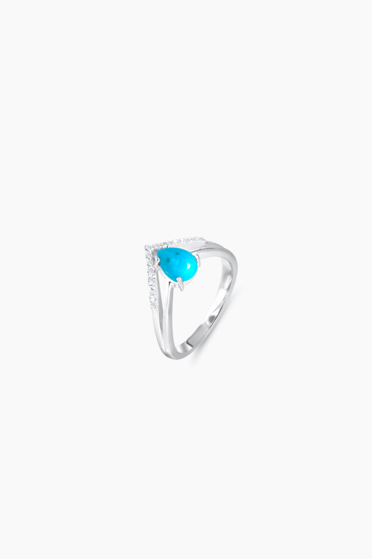 Turquoise Sterling Silver Ring - Eat.Read.Love.