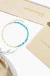Goddess of Communication Gold Vermeil Bracelet With Turquoise