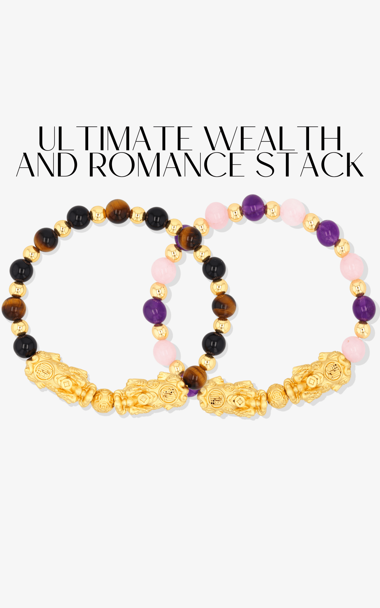 Ultimate Wealth and Romance Feng Shui Double Pixiu Stack - Eat.Read.Love.