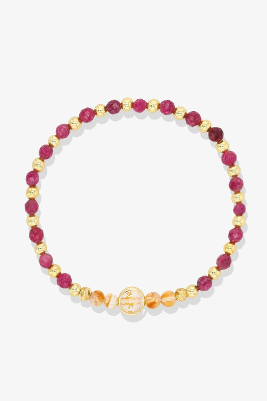 Virgo Citrine Gold Vermeil Fortune Zodiac Bracelet - Eat.Read.Love.