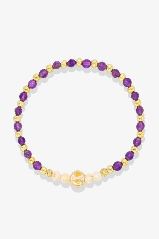 Virgo Citrine Gold Vermeil Fortune Zodiac Bracelet - Eat.Read.Love.