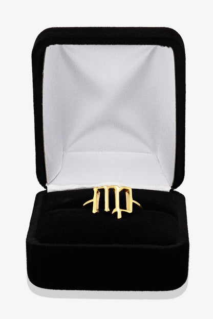 Virgo Zodiac 18k Gold Vermeil Ring - Eat.Read.Love.