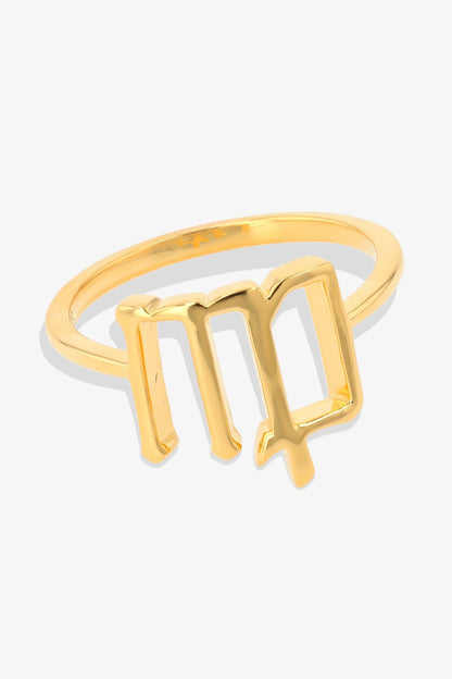 Virgo Zodiac 18k Gold Vermeil Ring - Eat.Read.Love.