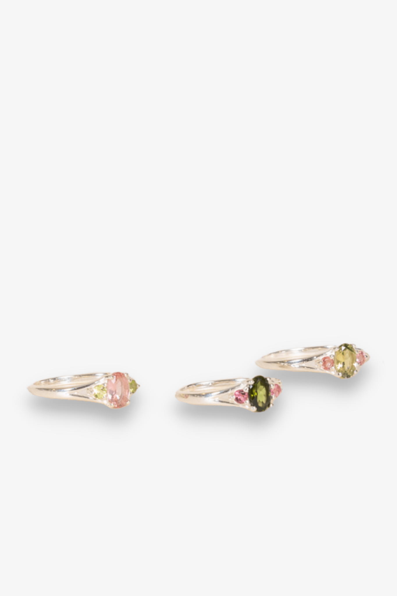 Watermelon Tourmaline Faceted Gemstone Sterling Silver Ring - Eat.Read.Love.