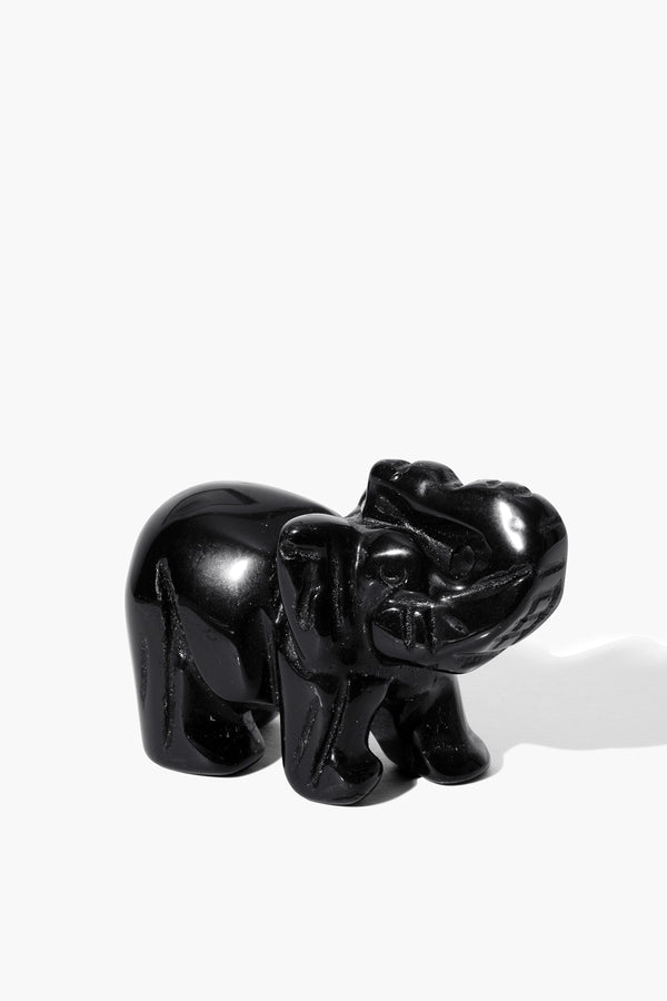 Obsidian Crystal Elephant