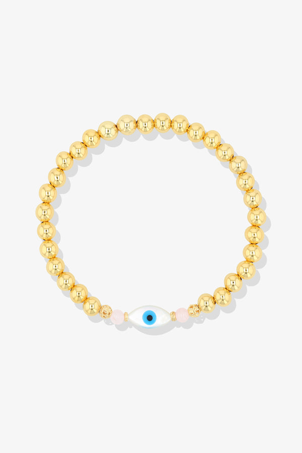 Gold Evil Eye Lapis Lazuli Bracelet