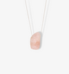 Morganite Drilled Freeform Rare Sterling Silver Necklace