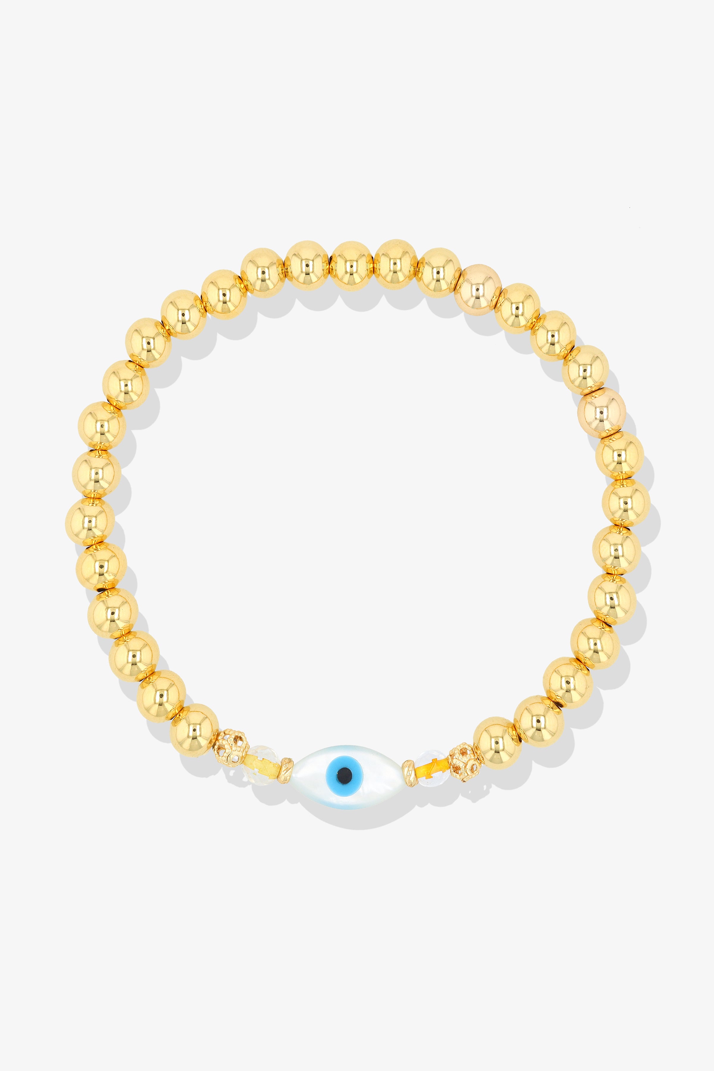 Gold Evil Eye Citrine Bracelet