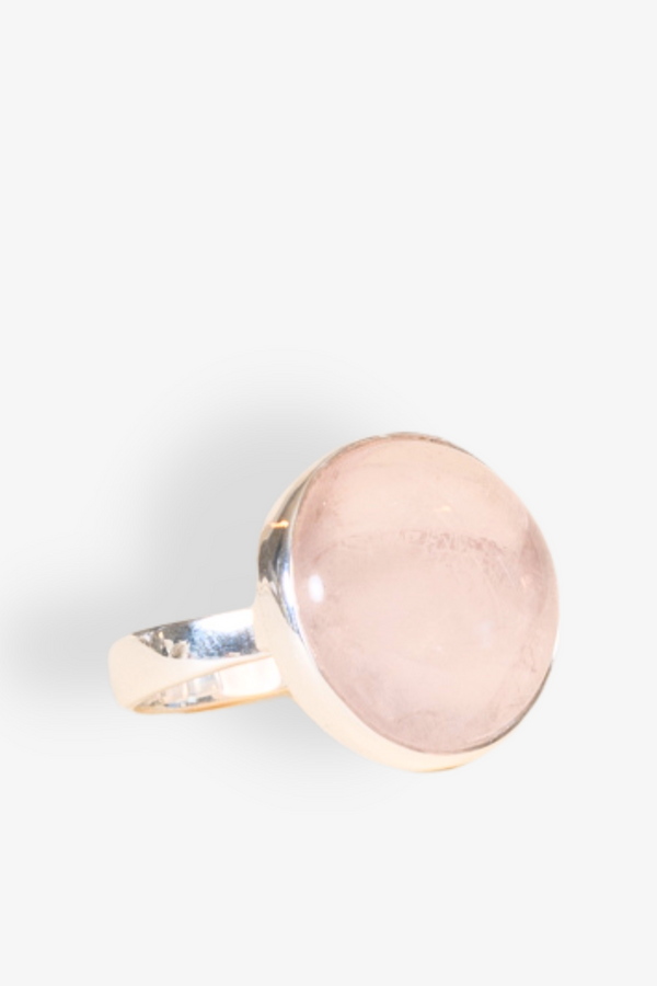 Rose Quartz Sterling Silver Gemstone Ring