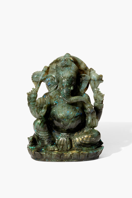 Labradorite Ganesha Statue