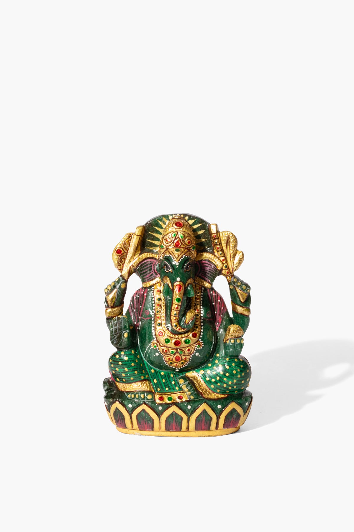 Green Quartz Painted Ganesha