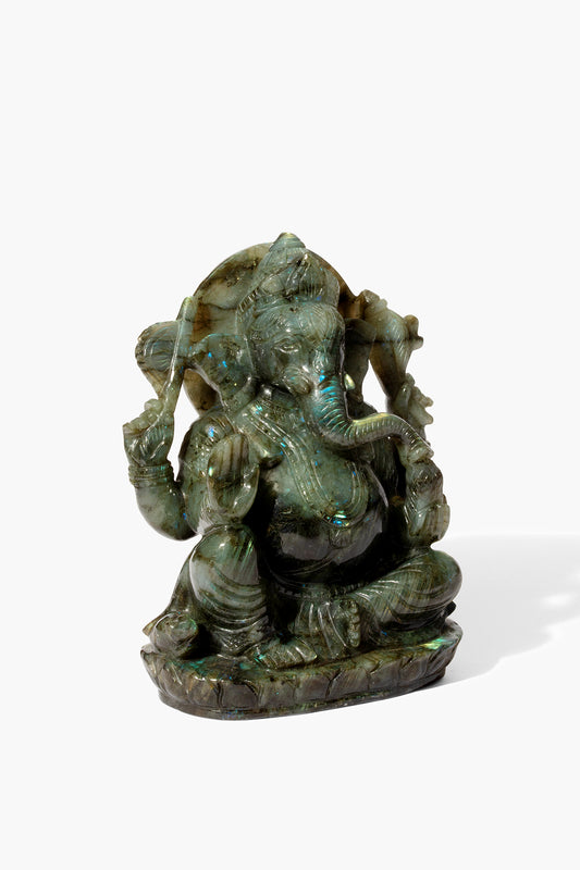 Labradorite Ganesha Statue