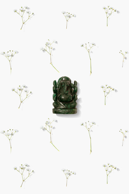 Nephrite Jade Ganesha Statue