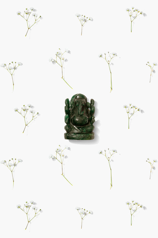 Nephrite Jade Ganesha Statue