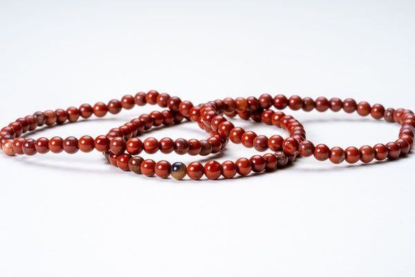 Red Jasper 4mm Beaded Bracelet.