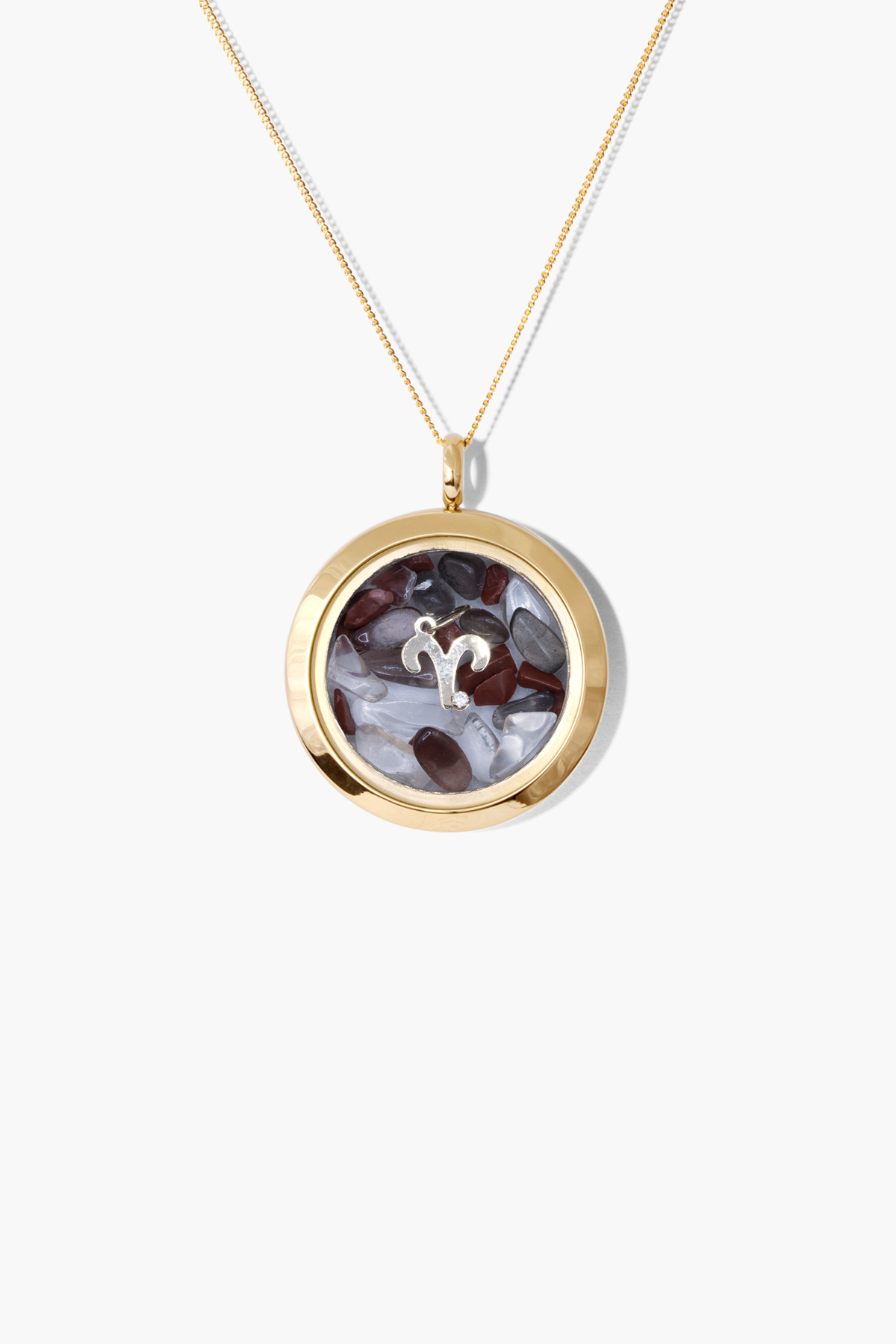 Aries Lucky Charm Locket 14K REAL Gold