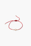 Pink Chalcedony Threaded Bezel Bracelet