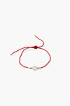 Clear Quartz Threaded Bezel Bracelet
