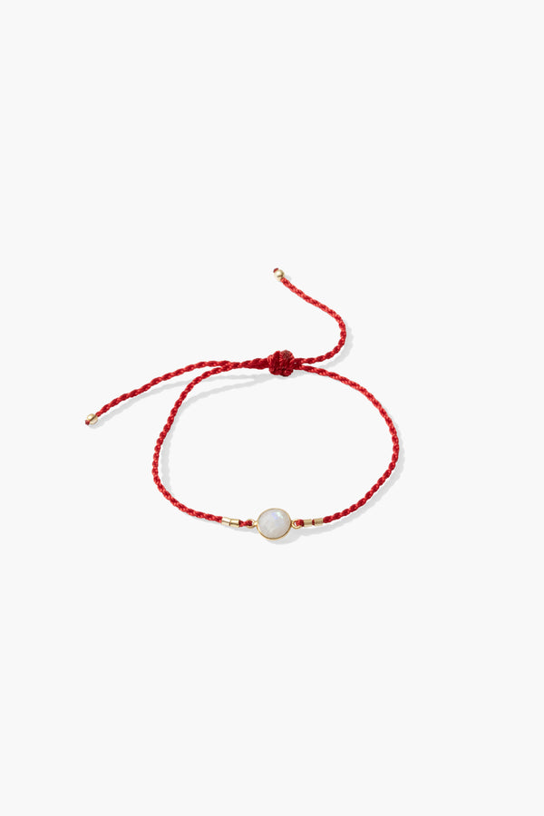 Moonstone Threaded Bezel Bracelet