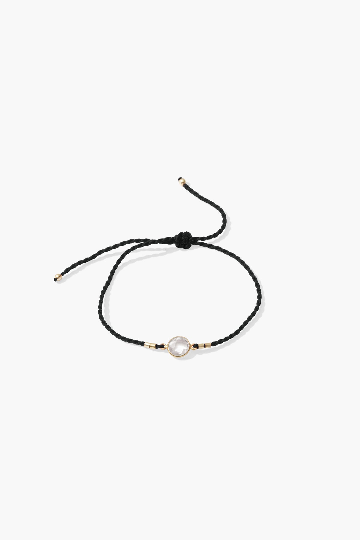 Clear Quartz Threaded Bezel Bracelet
