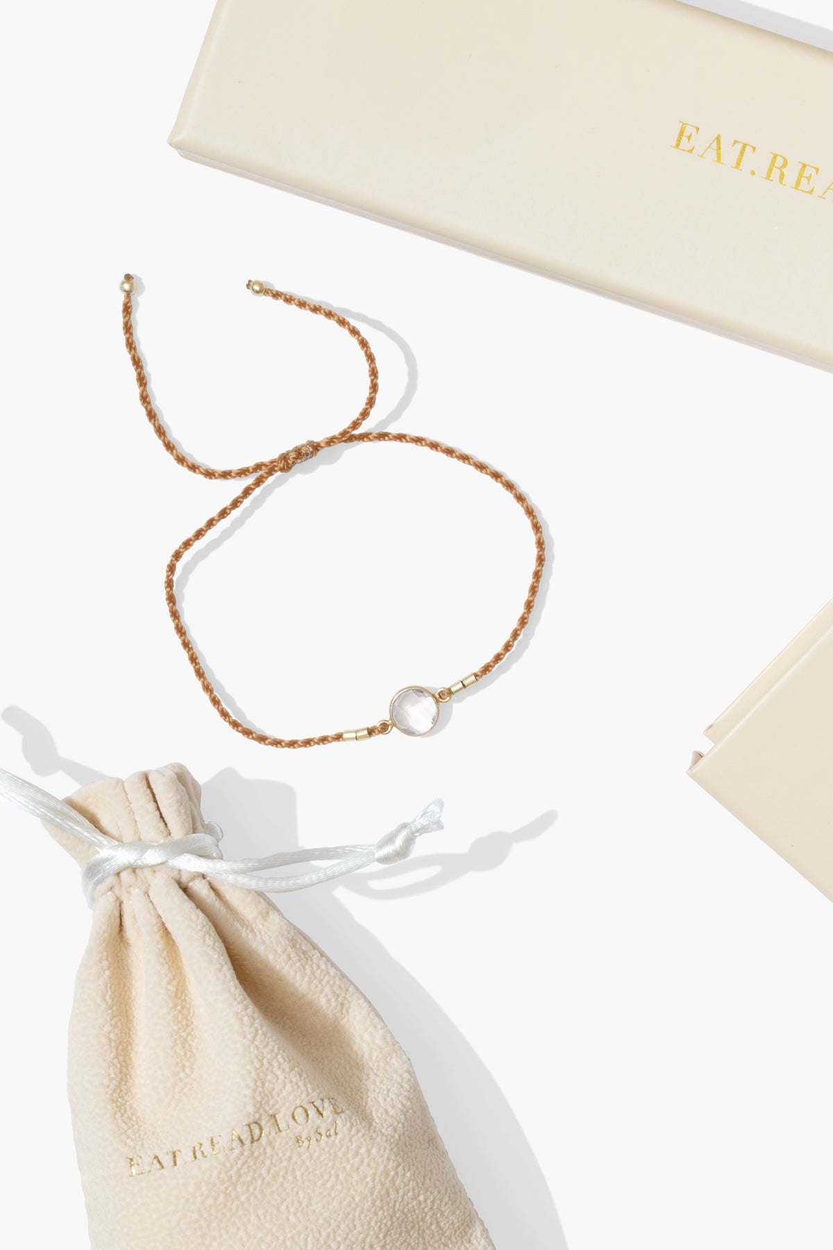 Clear Quartz Threaded Bezel Bracelet