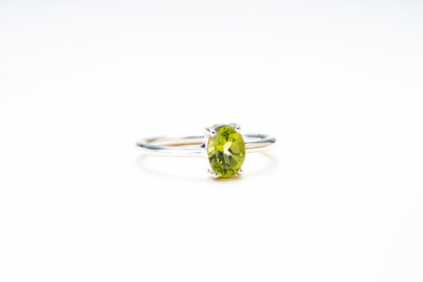 Peridot Sterling Silver Gemstone Ring.