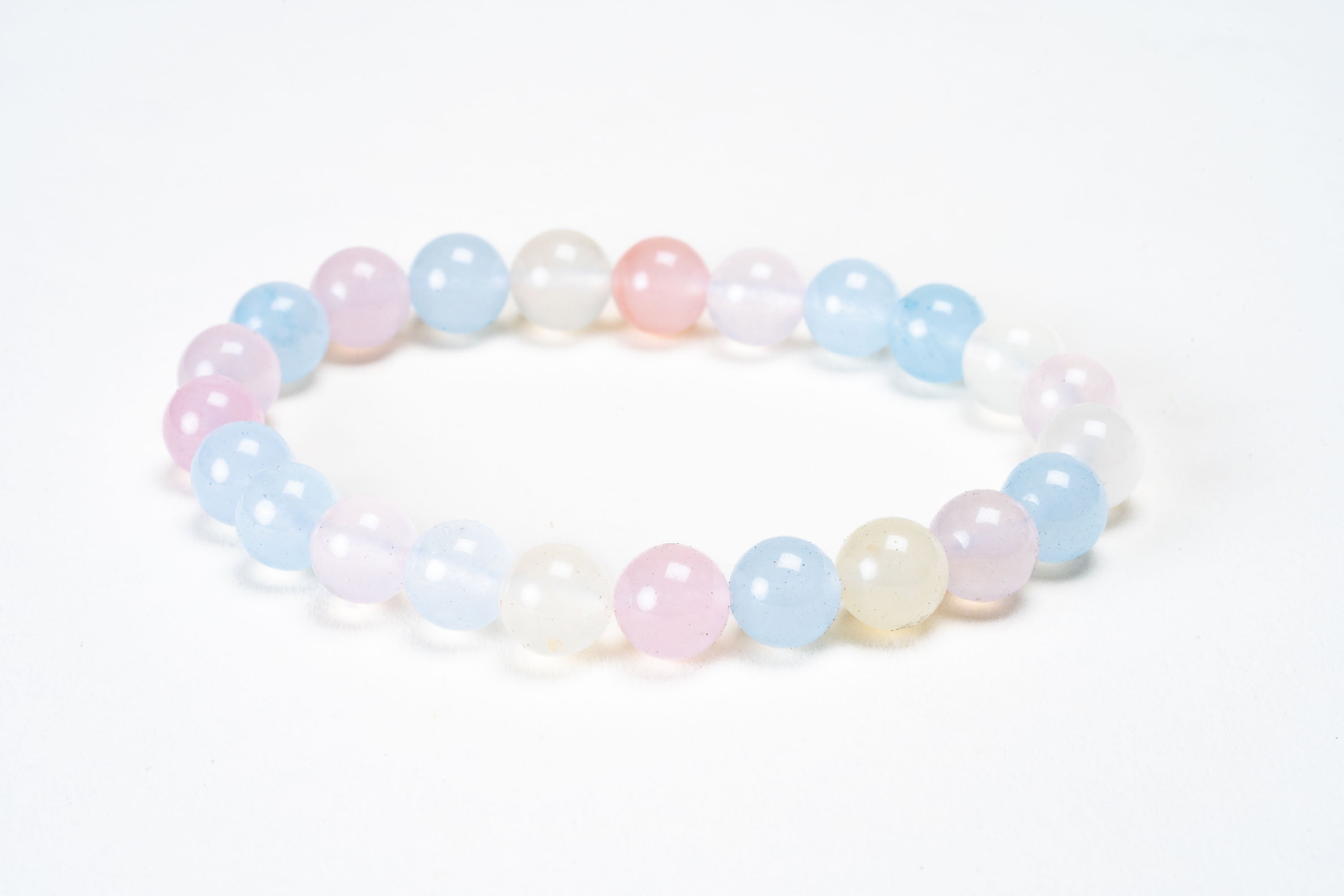 Morganite Beaded Bracelet.