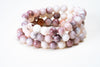 Strawberry Agate Beaded Bracelet.