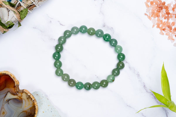 Green Aventurine Beaded Bracelet.