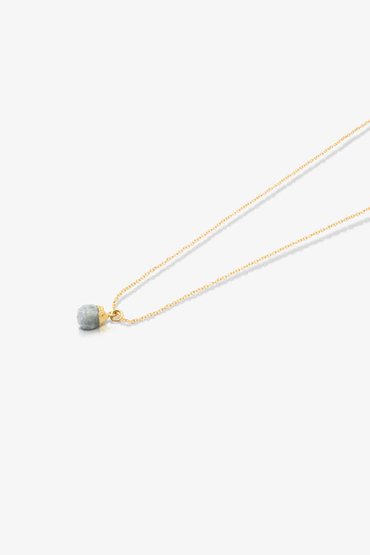 The Pisces' Angelic Aquamarine Birthstone With 14k Gold Necklace