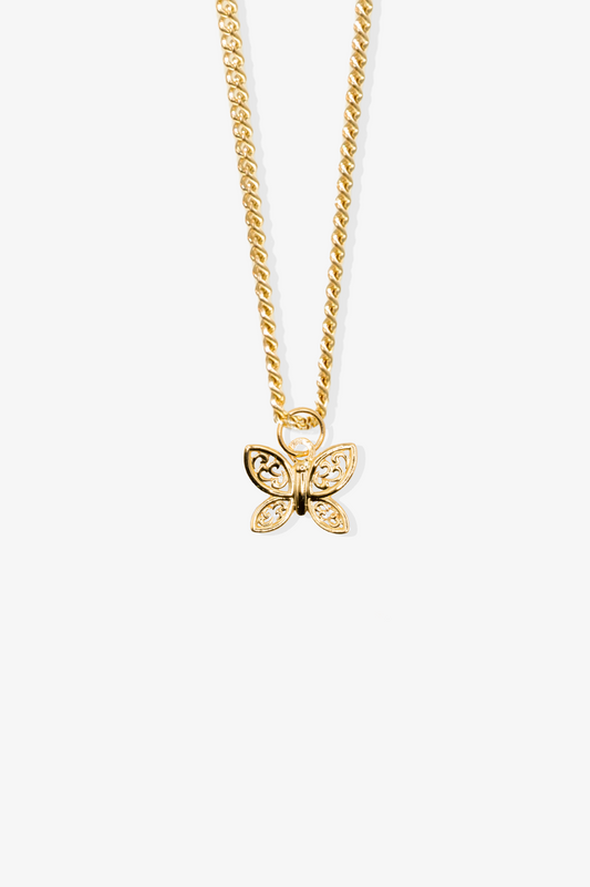 Butterfly Pendant 14k REAL Gold