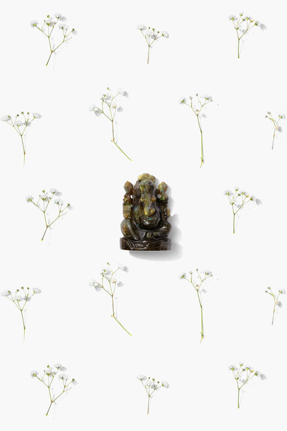Labradorite Ganesha Statue - Eat.Read.Love.