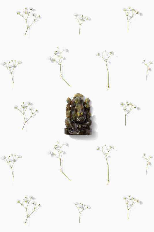Labradorite Ganesha Statue - Eat.Read.Love.