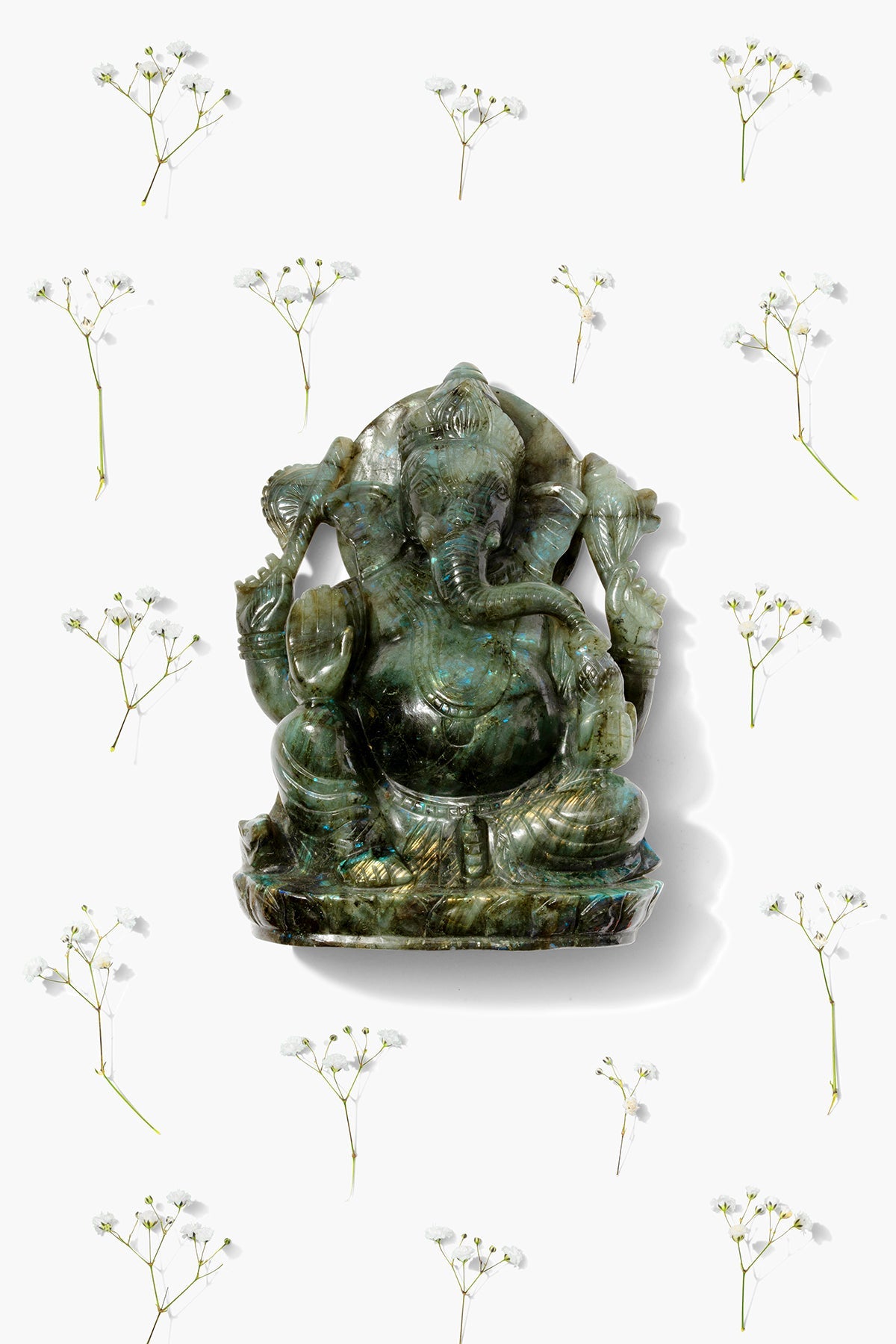 Labradorite Ganesha Statue - Eat.Read.Love.