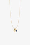 The Virgo's Starry Sapphire Birthstone With 14k Gold Necklace